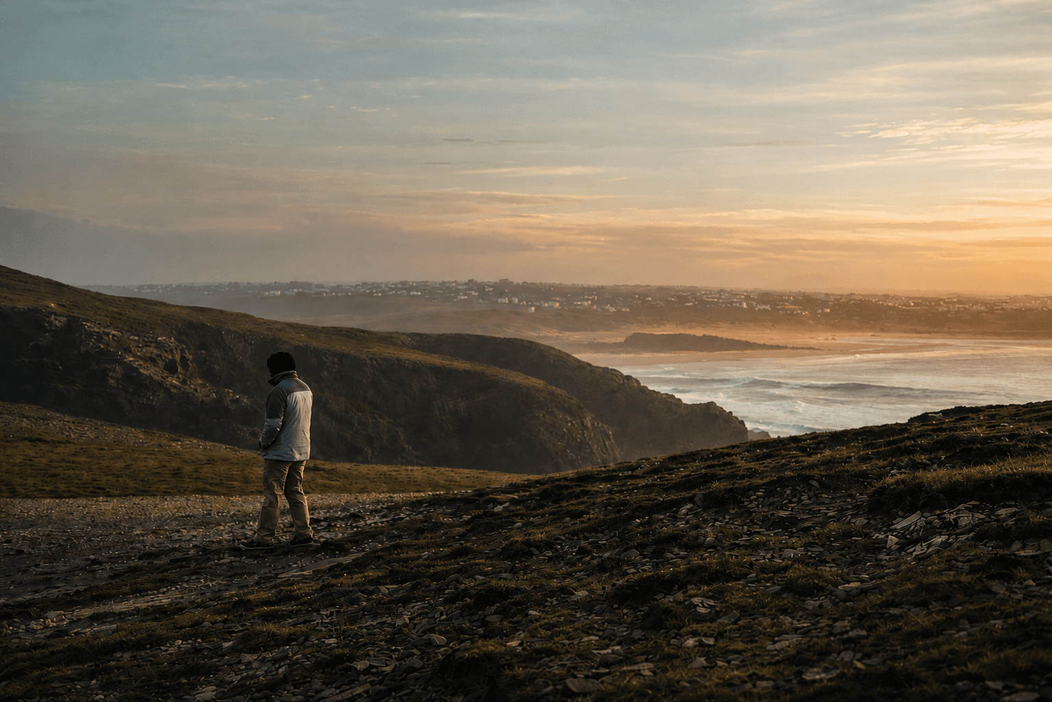 The Cornish coast at first light
